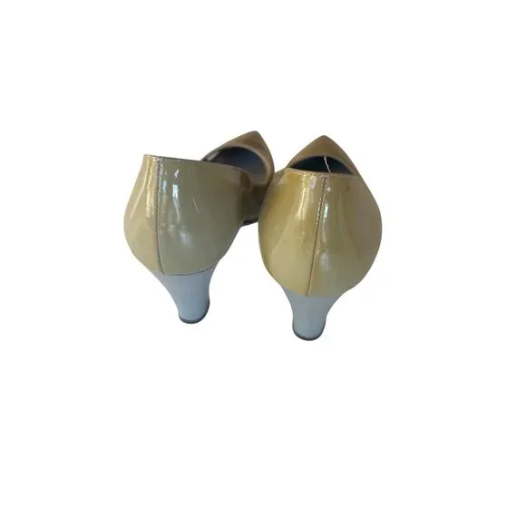 Valentino Garavani Grey Patent Leather Pointed-Toe Pumps Size 40 - Picture 2 of 5